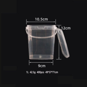 Transparent PP plastic square bucket