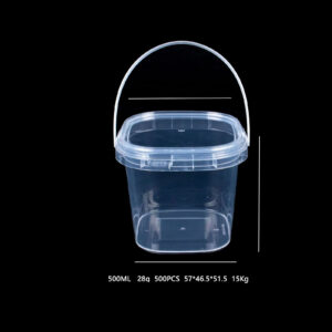 Transparent PP plastic square bucket