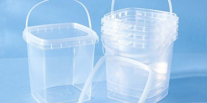 Transparent PP plastic square bucket