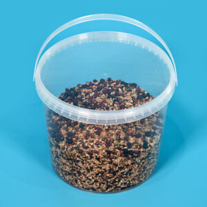 transparent plastic food bucket with lid